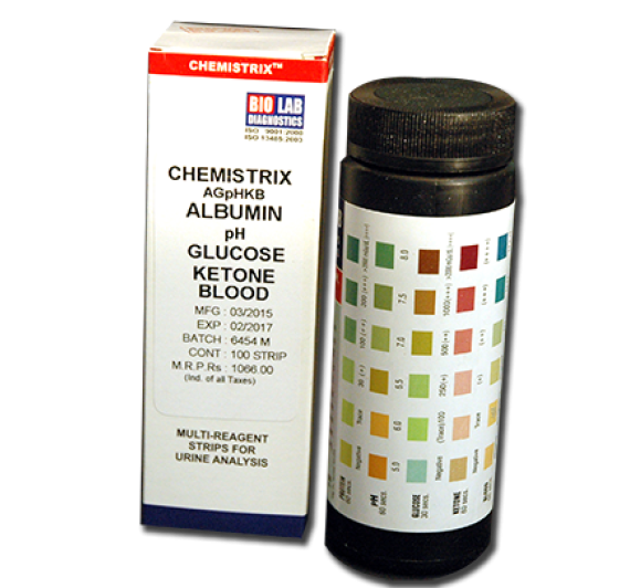 CHEMISTRIX - 5P (Alb, Glucose, pH, Ketone, & SG)