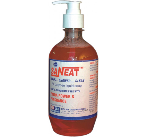 SANEAT LIQUID SOAP        (Phosphate Free) (Extra Powder & Fragnance) with Dispenser